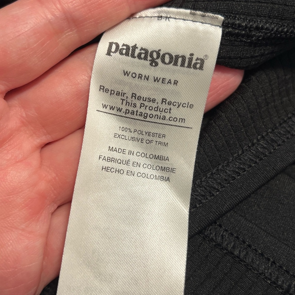 Patagonia Black Capilene Mid Weight Base layer 1/2 zip Pullover XXL - Picture 6 of 7